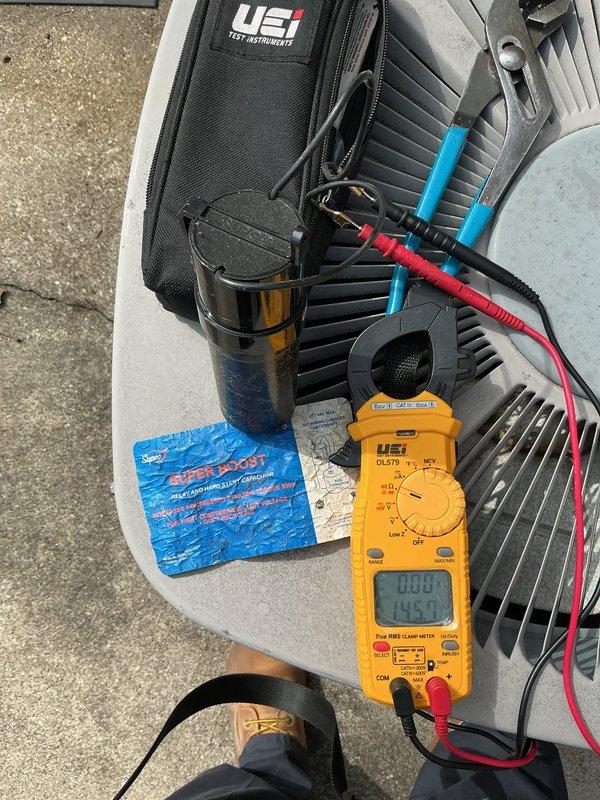 Responded to no cooling complaint on 35-year-old residential air conditioning system. Upon arrival, performed comprehensive diagnostic evaluation of outdoor condensing unit and indoor components. Utilized digital multimeter and HVAC testing instruments to measure electrical values, capacitor performance, and system voltages. Found compressor capacitor had failed, preventing compressor from starting and resulting in complete loss of cooling capacity. Replaced failed run capacitor with appropriate replacement rated for system specifications. Verified proper compressor amperage draw, confirmed system pressures within normal operating range, and tested thermostat operation. System restored to full cooling operation with all components functioning as designed.