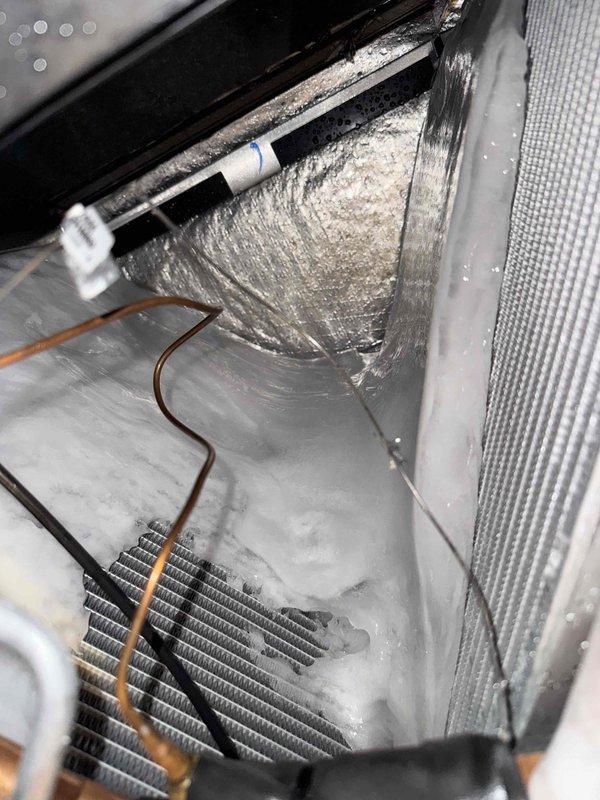 Responded to no-power issue on recently installed AC unit with thermostat displaying no power. Upon inspection, verified proper installation of evaporator coil, refrigerant lines, and ductwork connections in air handler unit. Traced electrical circuit, identified and resolved power supply issue restoring functionality to thermostat and system operation.