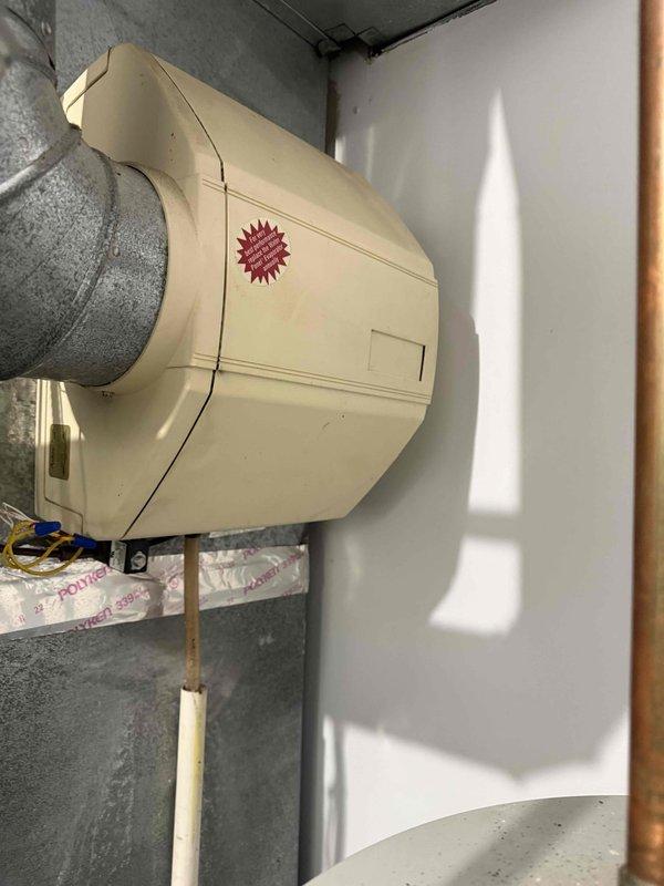 Evaluated 28-year-old furnace with failed controls, including transformer and circuit board. Advised replacement due to obsolete components and system age, noting the air conditioning unit is only 2 years old. Discussed 50-gallon tank-style water heater replacement option as previously quoted.