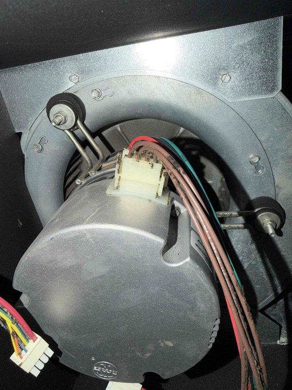 Returned to complete blower wheel cleaning as part of callback on the week. Accessed blower motor assembly, removed blower wheel, performed thorough cleaning to remove accumulated dust and debris, and reassembled unit with all electrical connections verified and secured properly.