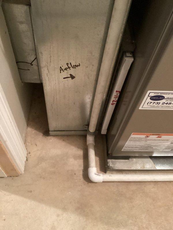 Completed general service maintenance on two air conditioning systems. Inspected electrical components, capacitors, and wiring connections on outdoor condensing unit, verified proper operation and documented equipment conditions. Performed system evaluation on indoor air handler unit, checked airflow direction markings on PVC drainage lines, and confirmed all mechanical components functioning within normal parameters.