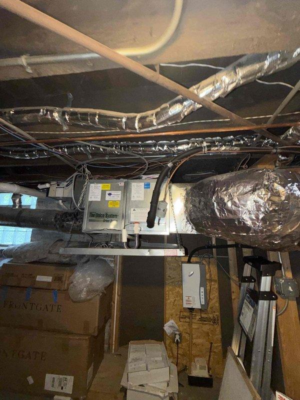 Completed comprehensive cooling maintenance on two air conditioning systems as part of Gold Shield Comfort of the Week agreement. Performed thorough inspection of both air handler units located in crawl space and corresponding outdoor condensing units, including examination of control boards, capacitors, electrical connections, and ductwork integrity. Verified proper operation of all components, documented system conditions with photographic evidence, and confirmed both systems are operating within manufacturer specifications.