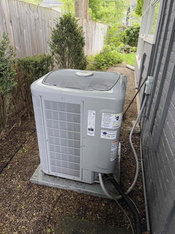 Completed comprehensive cooling maintenance agreement on residential HVAC system, including inspection of indoor air handler unit and outdoor condenser unit. Performed standard maintenance protocol: checked electrical connections and wiring throughout system, inspected control boards and internal components, verified proper operation of heating elements and coils, installed 16x25x1 air filter, and documented system measurements of 12.8/7.4 amperage readings. Both indoor and outdoor units found in good operating condition with all components functioning within normal parameters.