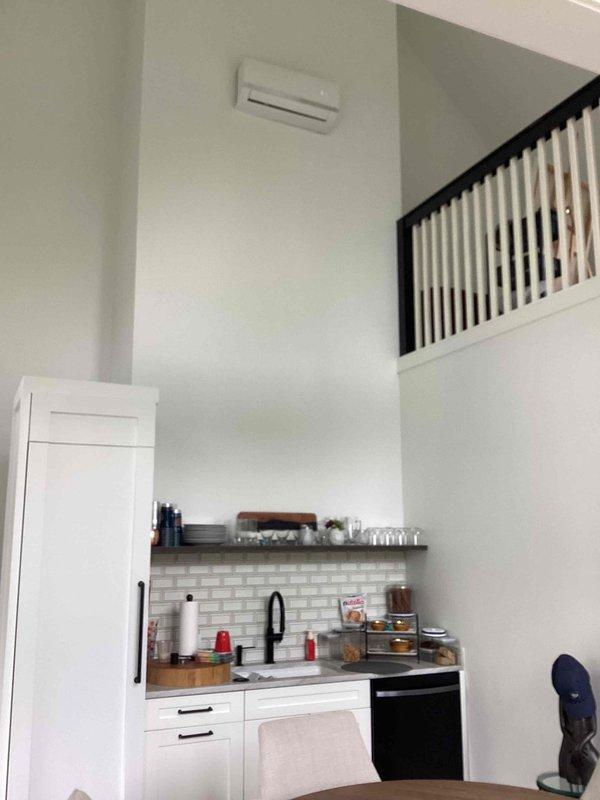 Responded to no cooling complaint on 1-year-old ductless mini-split system. Upon arrival, found wall-mounted indoor unit displaying temperature but not operating. Performed diagnostic testing and discovered system had tripped breaker due to electrical fault. Reset breaker, tested unit operation, confirmed proper cooling function restored, and verified all system parameters within normal operating range.