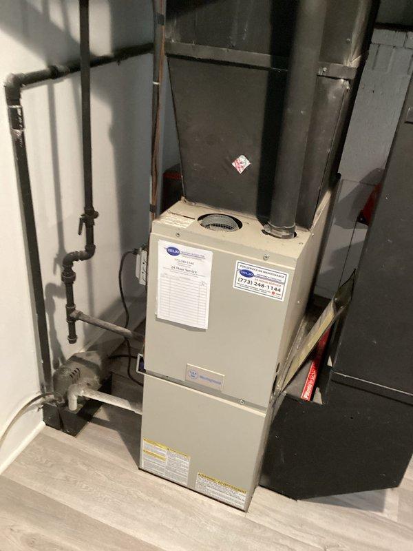 Performed preventive maintenance agreement service on dual air conditioning system. Replaced air filters with 16x20x1 and 16x25x1 units as specified. Addressed cooling deficiency complaint on one AC unit by connecting manifold gauges to outdoor condenser, checking refrigerant pressures and system performance. Inspected both outdoor condensing unit and indoor furnace/air handler components. Verified proper operation of gas furnace and ductwork connections. Completed system evaluation and restored adequate cooling performance to affected unit.