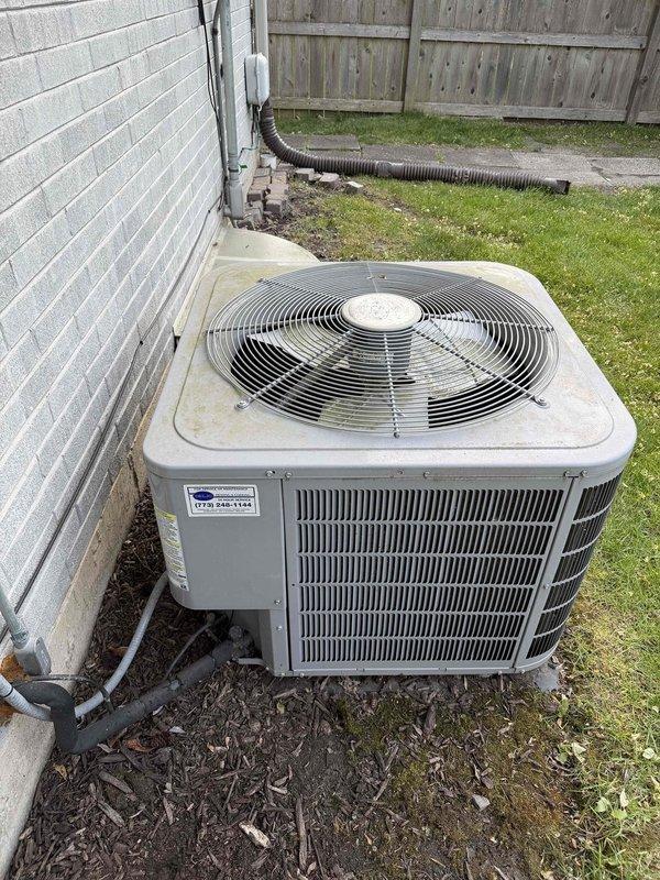 Responded to senior tech request for non-operational air conditioning system with condenser failure. Upon arrival, verified thermostat was calling for cooling with setpoint at 61°F while indoor temperature registered 67°F in heating mode, indicating system was not responding to cooling demand. Performed diagnostic evaluation of outdoor condenser unit and identified electrical or mechanical failure preventing compressor and condenser fan operation, resulting in complete loss of cooling capacity.
