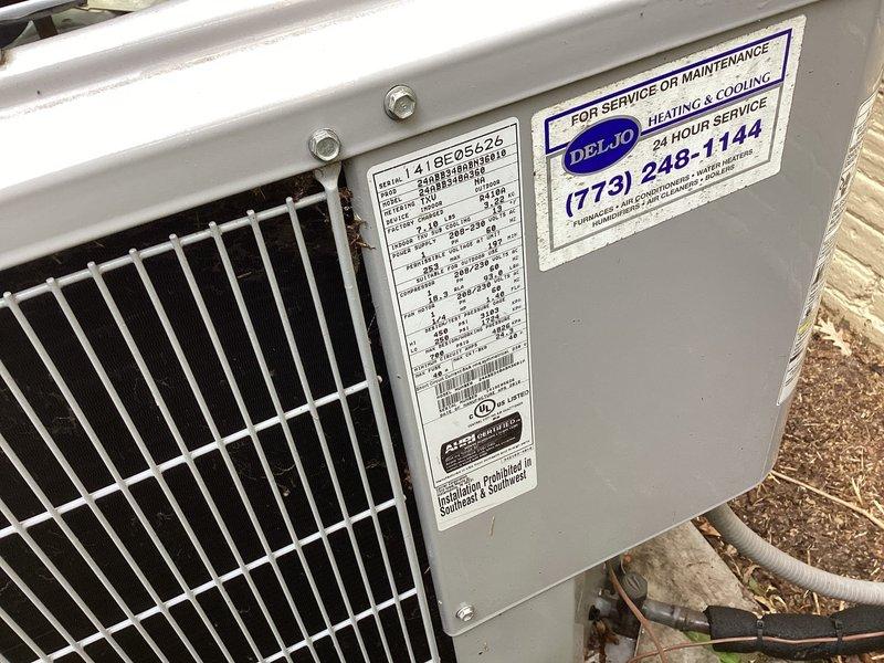Completed HVAC maintenance agreement inspection on residential cooling system. Documented indoor ductwork installation in basement utility area and outdoor condensing unit condition. Senior technician requested for follow-up evaluation per service protocol, as COTW 501 coverage does not apply to this agreement tier.