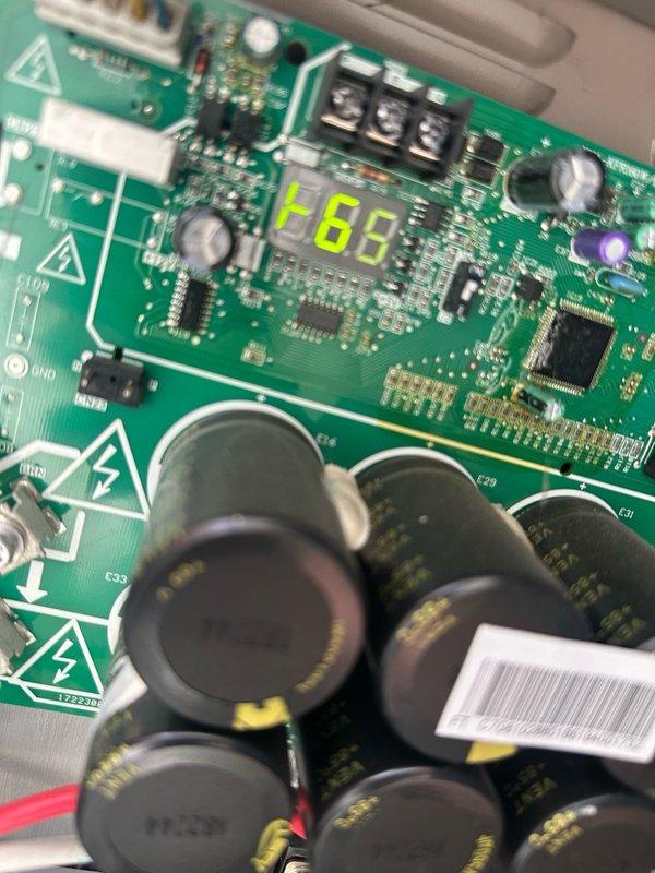 Responded to callback for air conditioning system not cooling following previous service visit. Upon arrival, discovered control board displaying F88 fault code indicating communication error between main control board and secondary circuit board. Inspected dual PCB assembly and identified failed relay on primary control board preventing proper signal transmission to compressor contactor. Replaced defective relay, cleared fault code, and verified all wire connections between boards were secure. Cycled system through complete cooling operation and confirmed proper communication between control boards, compressor engagement, and normal cooling function restored.