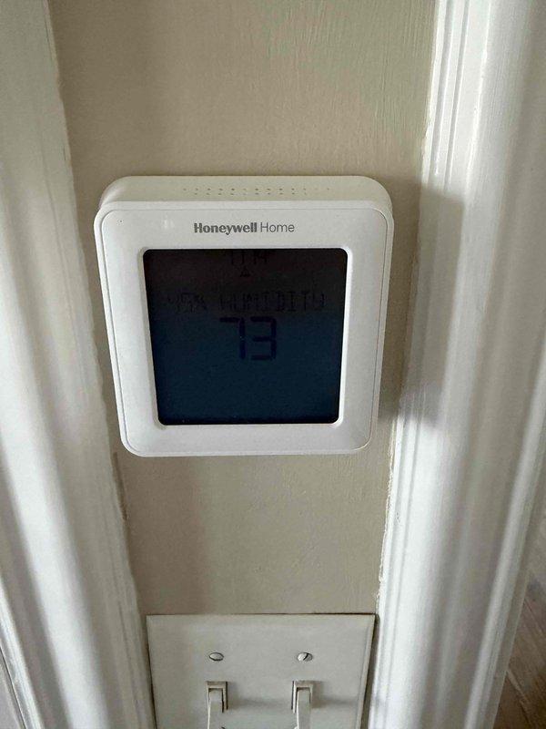 Provided comprehensive estimate for complete SpacePak high-velocity HVAC system replacement. Evaluated existing equipment including outdoor condenser unit and indoor Honeywell Home digital thermostat, documented current system configuration and measurements, and presented full replacement options to customer for new high-velocity air conditioning and heating system installation.