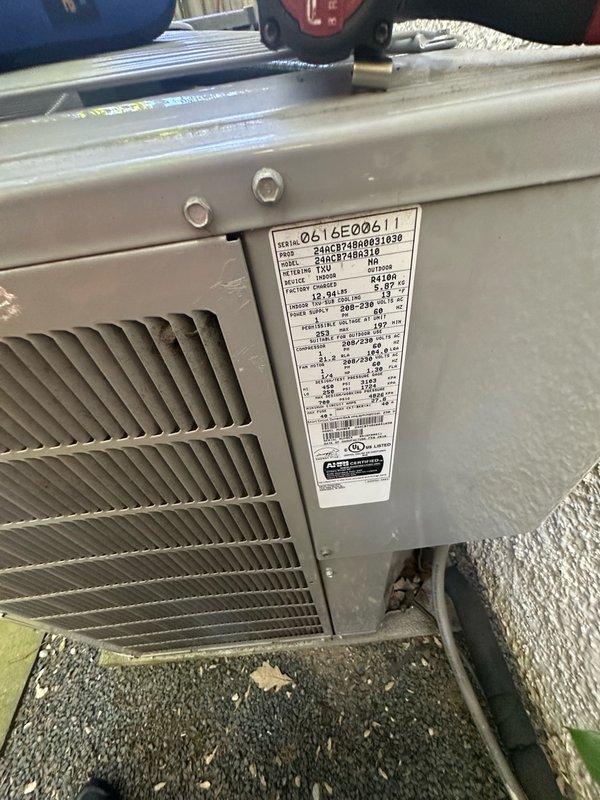 Completed comprehensive air conditioning maintenance agreement inspection on outdoor condenser unit and indoor components. Performed thorough evaluation of condenser coil for cleanliness and visible leaks, inspected blower motor and wheel for debris accumulation, and measured indoor relative humidity levels. Tested refrigerant charge levels, cycled and inspected all operating controls for proper function, and examined line voltage switches and electrical wiring connections for tightness and deterioration. Verified condensate drainage system operation, inspected refrigerant lines for visible leaks and insulation integrity, and confirmed all safety and performance parameters met manufacturer specifications. System operating normally with thermostat displaying proper temperature control and humidity readings.