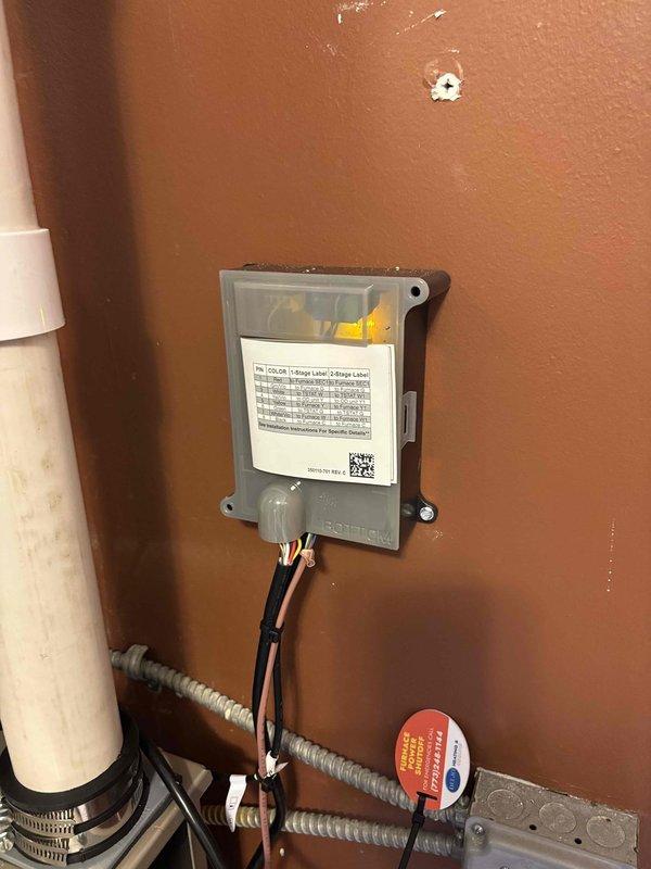 Completed full HVAC system replacement including furnace, air conditioning unit, evaporator coil, humidifier, and thermostat. Two-technician crew successfully removed existing equipment and installed new system with all components properly integrated, wired, and tested for optimal performance. All work completed in single day with system fully operational and payment collected upon completion.