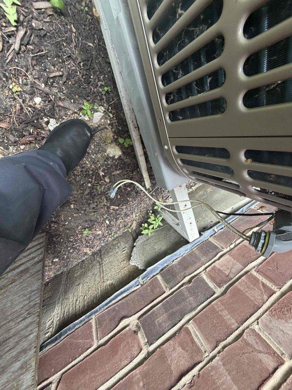Completed preventative maintenance agreement service on residential cooling system. Performed comprehensive inspection of outdoor condensing unit including visual assessment of cabinet condition, electrical connections, and proper unit placement on concrete pad. Verified thermostat operation and confirmed system holding temperature at programmed setpoint of 66°F with current reading of 69°F displayed on ecobee smart thermostat.