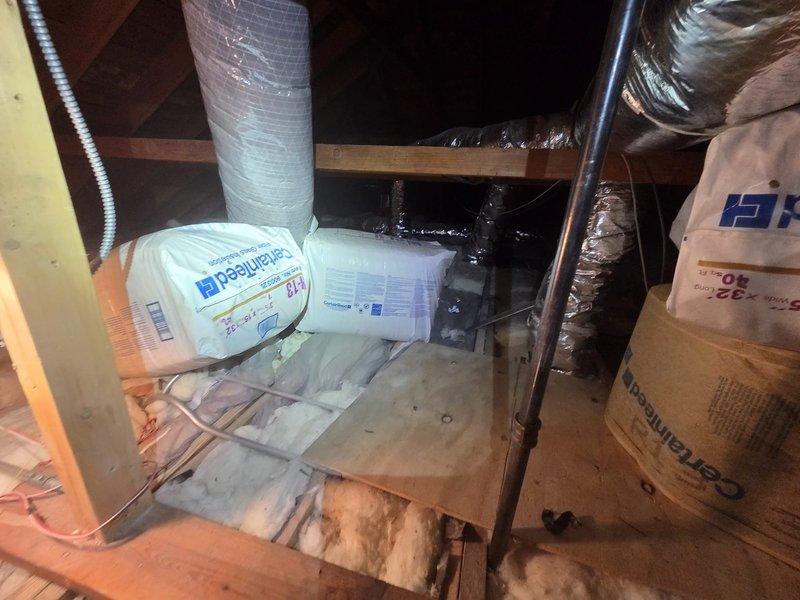 Responded to callback regarding humidity concerns following recent HVAC installation. Performed thorough inspection of attic-mounted air handler unit and associated ductwork to verify proper system operation and installation quality. Examined flexible duct runs, insulation placement, condensate drainage system, and equipment mounting to ensure all components were installed per manufacturer specifications and operating correctly to maintain proper humidity control throughout the home.