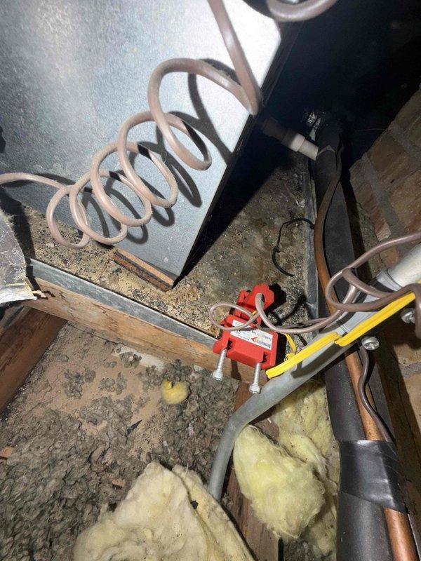 Completed comprehensive cooling check on air conditioning system and air handler as part of Gold Shield Club of the Week maintenance agreement. Inspected refrigerant lines, electrical connections, and all accessible components in attic installation; verified proper insulation on copper lines, checked vibration dampening systems, and confirmed system operational status. All equipment found to be functioning within normal parameters with no immediate service needs identified.