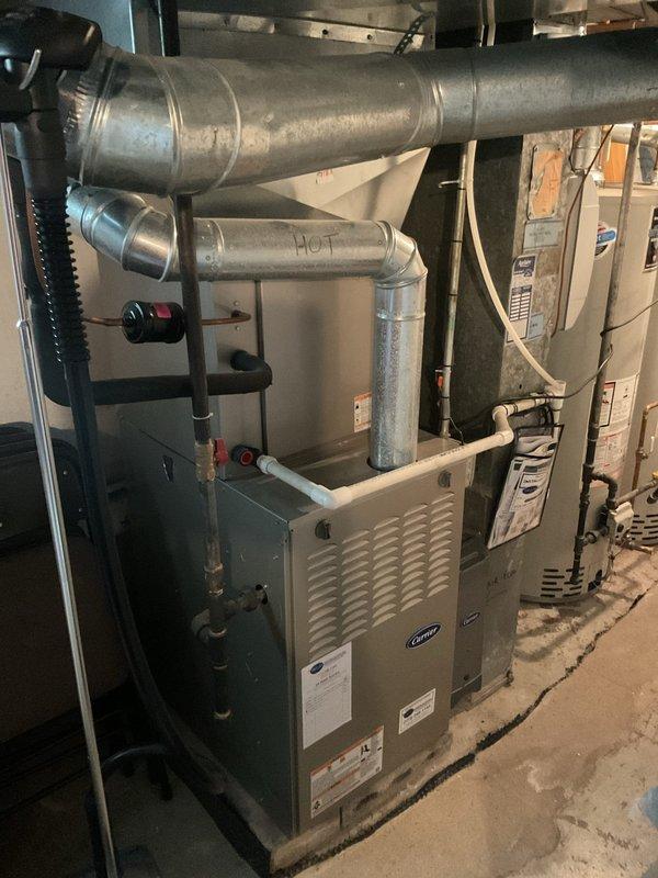 Completed maintenance agreement service on two air conditioning systems. Replaced 16x25x1 air filters on both units. Performed standard system inspections and diagnostics using calibrated testing equipment. Discussed maintenance agreement renewal options with customer and provided pricing information for continued service coverage.
