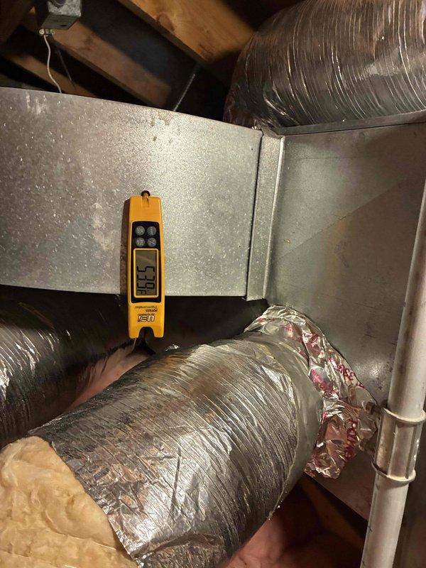 Completed full HVAC system replacement including outdoor air conditioning unit and indoor air handler. Two-person installation crew performed comprehensive system removal and installation over the course of a full workday. New equipment was installed in attic space with proper ductwork connections, refrigerant lines, condensate drainage, and electrical connections. System was tested and verified operational upon completion, with payment collected on-site.