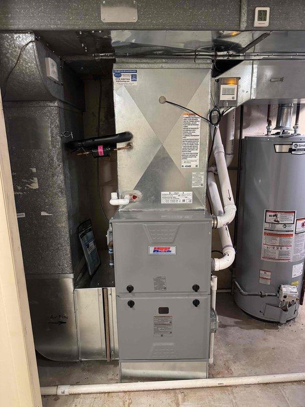 Completed replacement of residential air conditioning condenser unit and evaporator coil system. The installation required a two-technician crew working approximately half a day to remove the existing components and install new equipment. All refrigerant lines, electrical connections, and condensate drainage systems were properly configured and tested to ensure optimal system performance and compliance with manufacturer specifications.