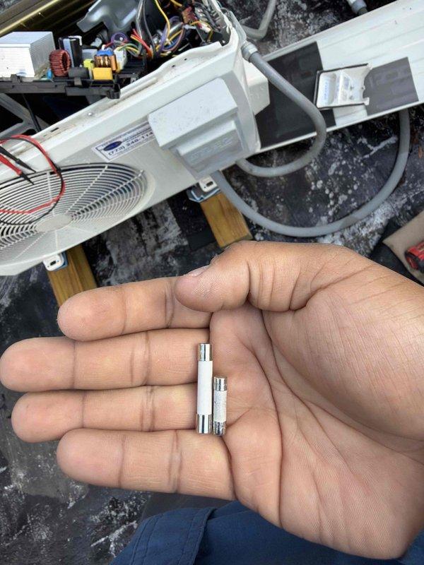 Returned to property to replace failed ceramic fuse in ductless mini-split system and performed comprehensive diagnostic evaluation using Dr. Smart Tool to verify proper system operation. Upon completion of fuse replacement and diagnostic testing, confirmed unit restored to normal operating parameters with all electrical components functioning correctly.