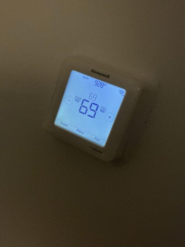 Responded to third callback for AC unit not cooling properly. Upon arrival, inspected multi-zone HVAC system control board (HZ311 zone controller) and verified all zone wiring connections, LED indicators, and system operation modes. Checked Honeywell digital thermostat displaying 69°F setpoint in cooling mode with Wi-Fi connectivity enabled. Diagnosed and resolved persistent cooling issue by addressing control board communication fault between zone controller and thermostat. Tested all three zones for proper airflow and temperature response. System now operating within normal parameters with all zones cooling effectively.