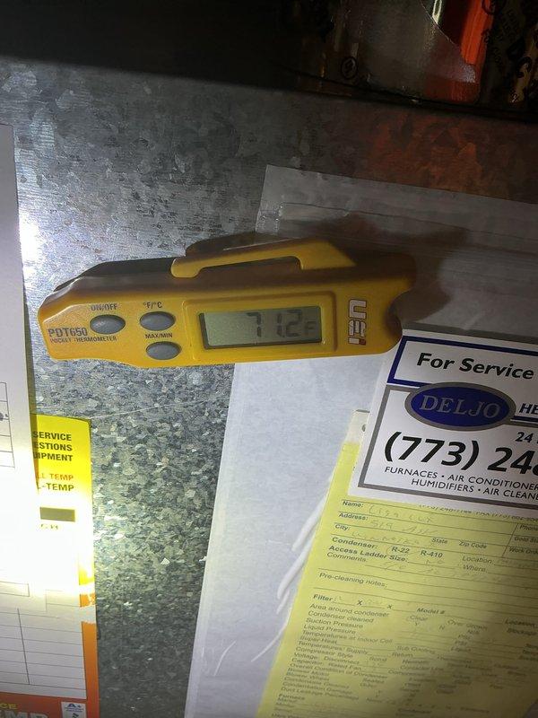 Completed comprehensive maintenance agreement service on two air conditioning systems and Unico air handler blowers. Performed system inspections, replaced air filters in three sizes (16x25x1, 14x20x1, and 12x24x1), verified operational temperatures with infrared thermometer showing 112°F readings, and documented equipment conditions with photographic records. All HVAC systems tested and confirmed operating within normal parameters.