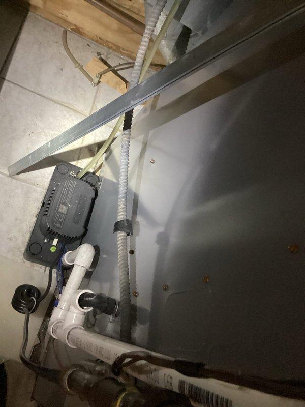Completed preventative maintenance agreement service on residential HVAC system including furnace and air conditioning unit. Performed comprehensive inspection of furnace unit, air handler, condensate drainage system with PVC piping, electrical connections and controls, and associated ductwork. All equipment found to be operating within normal parameters with proper venting and drainage confirmed.