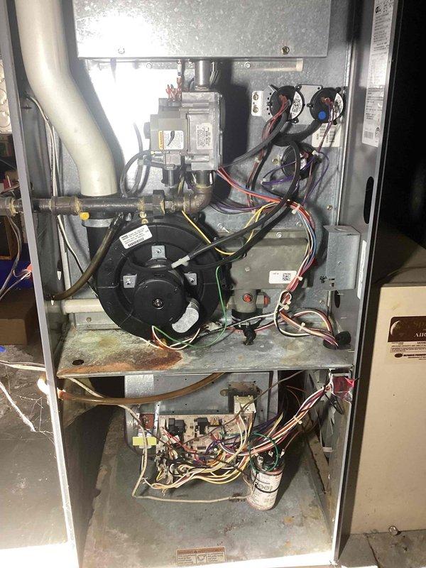 Responded to no cooling call on brand new AC system found completely off. Upon inspection, traced issue to tripped breaker at electrical panel serving furnace and AC system. Reset breaker, verified proper voltage supply, confirmed all safety controls operational, and restored system to normal cooling operation with all components functioning as designed.