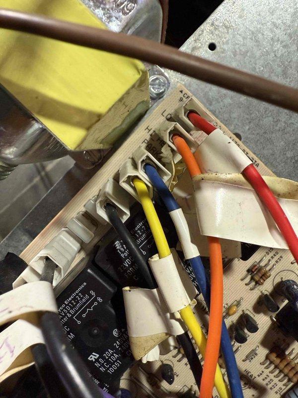 Returned to property to complete blower motor replacement on HVAC system. Removed failed blower motor assembly and installed new replacement unit. Reconnected all electrical wiring to proper terminals on control board, secured connections, and verified capacitor functionality. Tested system operation to confirm proper blower function and airflow.