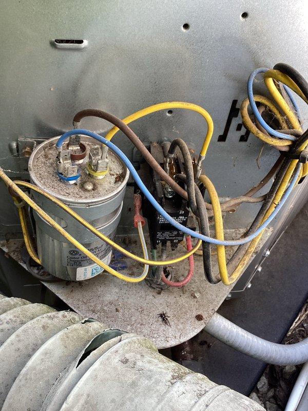 Completed routine HVAC maintenance agreement service on residential Carrier furnace and air conditioning system located in utility closet. Performed comprehensive system inspection, documented equipment condition including capacitor and contactor components, verified proper operation of all mechanical systems, and replaced 16x25x1 air filter to maintain optimal airflow and system efficiency.