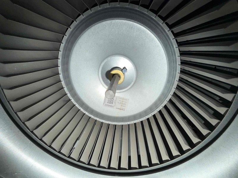 Completed comprehensive air conditioning maintenance agreement service on cooling system. Performed thorough inspection of condenser unit including examination of fan motor assembly and condenser coil. Documentation captured showing condenser fan blade configuration and coil fin condition, revealing minor dust accumulation between coil fins that was addressed during routine cleaning procedures to maintain optimal heat transfer efficiency and system performance.