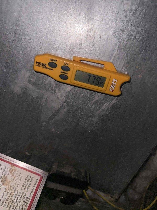Completed comprehensive maintenance agreement service on rooftop-mounted air conditioning and furnace system. Performed thorough inspection of outdoor condensing unit, verified proper operation of condenser fan assembly, checked refrigerant lines and electrical connections, and documented ambient temperature readings of 77.2°F during service visit. All equipment found operating within normal parameters with no immediate repairs required.