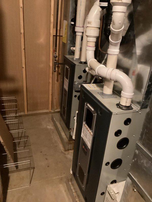 Responded to no cooling complaint with AC short cycling on and off, affecting upstairs comfort. Diagnosed system operation and found unit cycling improperly, preventing adequate cooling to second floor zones. Adjusted thermostat settings from 70°F and verified proper communication between smart thermostat and HVAC equipment to restore normal cooling cycles and resolve short cycling issue.