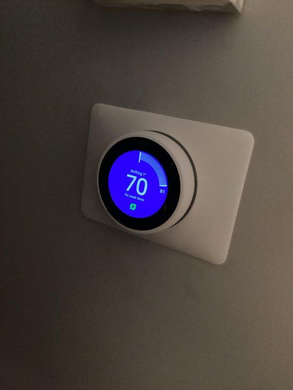 Responded to no cooling complaint with AC short cycling on and off, affecting upstairs comfort. Diagnosed system operation and found unit cycling improperly, preventing adequate cooling to second floor zones. Adjusted thermostat settings from 70°F and verified proper communication between smart thermostat and HVAC equipment to restore normal cooling cycles and resolve short cycling issue.