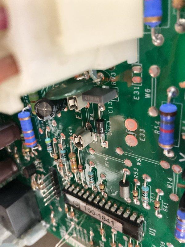 Responded to emergency no-cool call on seven-year-old air conditioning system. Performed diagnostic testing using digital multimeter to check electrical components and control board functionality. Upon inspection, identified failed control board with visible component damage; tested voltage readings at multiple connection points to confirm board failure as root cause of system shutdown. Replaced defective circuit board, verified all electrical connections, and successfully restored cooling operation to the system.