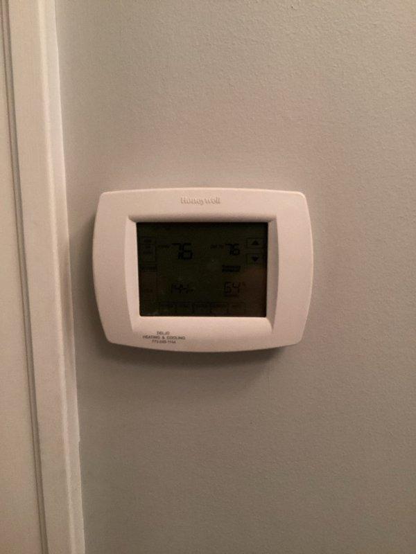 Completed routine HVAC maintenance agreement service, including system inspection and replacement of 16x20x1 air filter. Verified thermostat operation and documented equipment condition with photographic records showing proper system functionality.