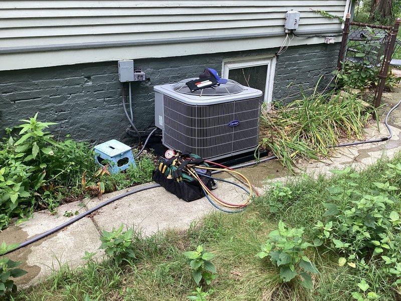Completed comprehensive air conditioning maintenance agreement service on residential cooling system. Performed thorough inspection of outdoor condenser unit, verified electrical connections and refrigerant levels, cleaned and evaluated indoor air handler components in mechanical space. Customer declined 16x25x4 air filter replacement at this time; unit operational and system passed all diagnostic checks.