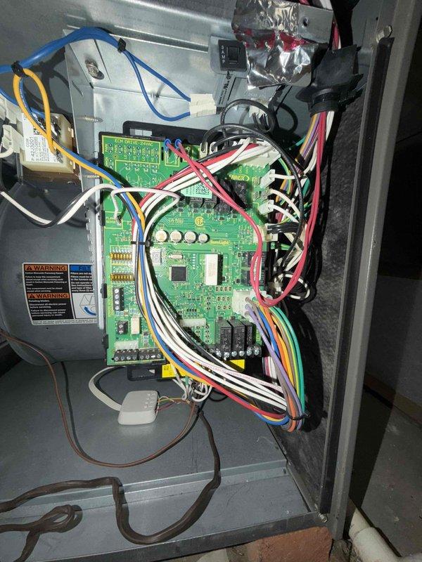 Completed preventive maintenance agreement service on HVAC system with two condensers. Inspected control boards, wiring connections, and electrical components within air handler unit, confirming proper operation. Customer declined installation of recommended 20x25x5 media filters at this time.