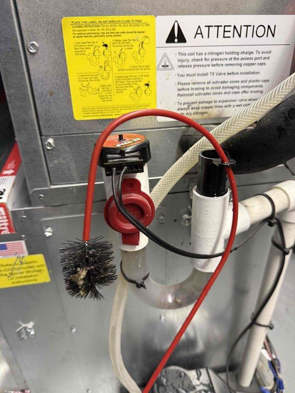 Completed comprehensive cooling check on dual-zone HVAC system consisting of two air handlers and two condensing units per maintenance agreement. Performed electrical diagnostics including amperage readings on compressor and fan motors using digital clamp meter, verified all components operating within manufacturer specifications, and inspected refrigerant circuit connections and safety controls with all systems found to be functioning properly.