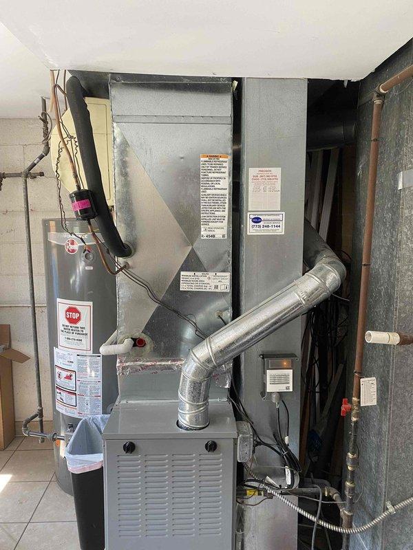 Completed full air conditioning system replacement including outdoor condensing unit and indoor evaporator coil. Installed new condenser on existing concrete pad with proper clearances, connected refrigerant lines, and verified electrical connections. Replaced indoor A-coil in existing ductwork, ensuring proper airflow integration with furnace system. Evacuated and charged system to manufacturer specifications, tested all safety controls, and confirmed proper operation and cooling performance.