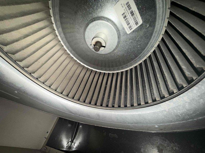 Completed scheduled AC maintenance and replaced malfunctioning thermostat with new Ecobee3 digital unit. Inspected blower wheel assembly and verified proper operation of all HVAC system components.