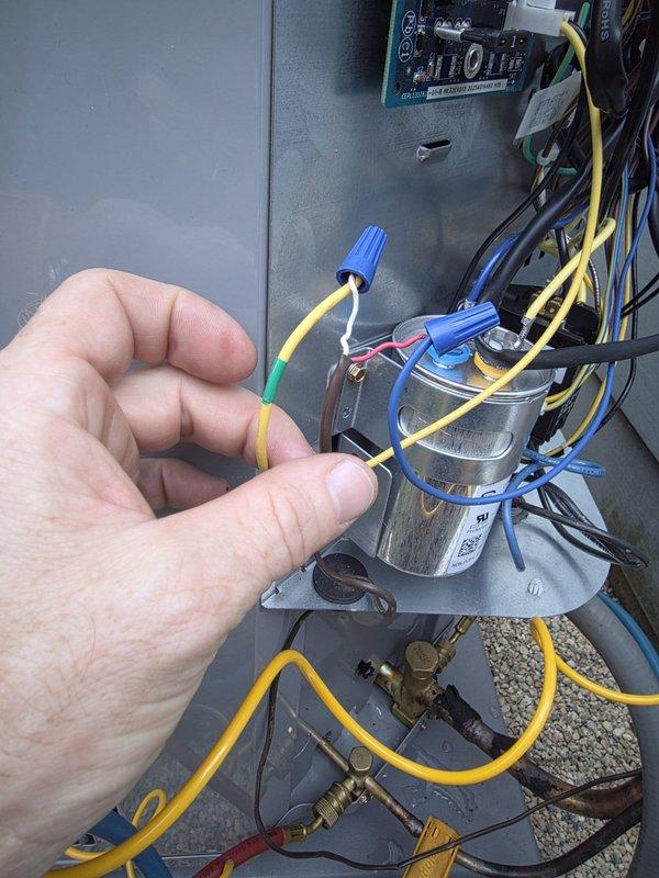 Responded to callback for excessive noise from newly installed HVAC unit. Upon inspection, discovered loose electrical connection in control panel causing vibration and audible humming that intensified during operation. Secured wire connections with proper wire nuts, verified capacitor mounting, and tested system operation. Unit now running quietly with no abnormal sounds detected.