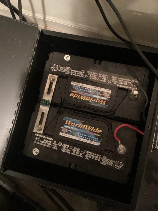Responded to emergency service call where fire department had disconnected backup battery system due to elevated carbon monoxide levels detected in the area. Conducted thorough inspection of SUN 2500 backup power system and associated Worldwide brand batteries to assess system integrity and identify potential sources of CO concern. Verified all electrical connections, battery terminals, and ventilation conditions were properly maintained, and documented current state of equipment for safety clearance and system restoration.