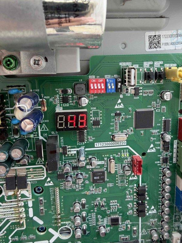Completed comprehensive HVAC maintenance agreement service on residential system consisting of one air conditioning unit and one furnace. Accessed rooftop-mounted equipment via external ladder and metal framework to perform seasonal maintenance inspection. Conducted thorough evaluation of furnace control board, verifying proper operation of all electronic components including integrated circuits, capacitors, and digital display readouts. Inspected DIP switch configurations and confirmed all connections were secure. Documented equipment condition through photographic records for maintenance history. All systems tested and operating within normal parameters upon completion of agreement service.