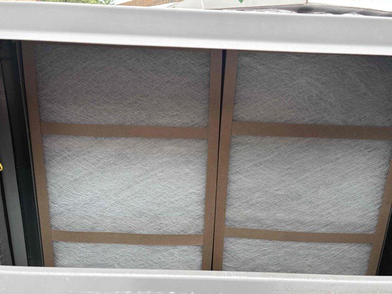 Completed scheduled HVAC maintenance agreement service on rooftop unit heating system. Accessed unit using 12-foot ladder and replaced two 20x30x1 air filters that showed significant dust accumulation. Performed visual inspection of unit components, noting weathering on exterior metal framework and fasteners consistent with normal outdoor exposure. System operational upon completion of service.