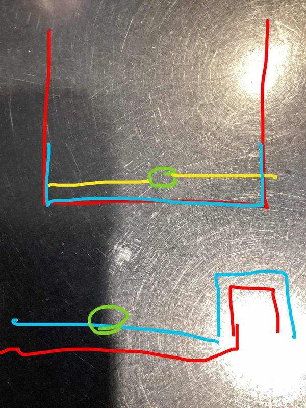Responded to shower leak causing water damage to downstairs ceiling. Upon inspection, identified failed shower pan or drain assembly allowing water penetration through subfloor. Documented existing conditions and created diagrams of plumbing configuration to determine repair approach for proper waterproofing restoration.