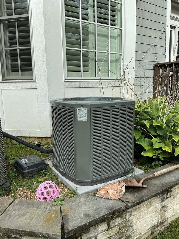 Completed preventative maintenance agreement service on two condenser units. Performed comprehensive inspection including temperature readings at supply register showing 51.9°F, verified proper operation of outdoor condensing unit, and documented equipment condition through photographic records. All systems operating within normal parameters upon completion of scheduled maintenance.