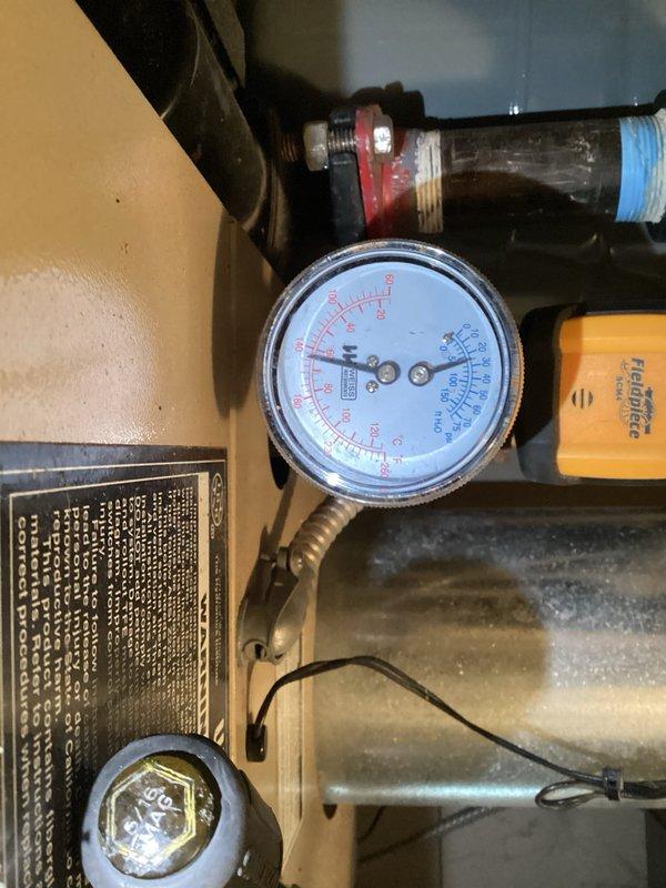 Completed routine maintenance inspection on commercial boiler system as part of preventative maintenance agreement. Verified proper operation of all safety controls, checked system pressures using calibrated gauges, and inspected blower assembly and electrical connections. All components found operating within normal parameters, and system documentation was photographed for service records.