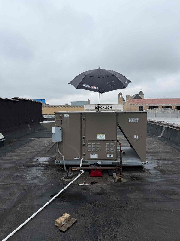 Responded to service call for rooftop package unit requiring blower assembly replacement. Upon arrival, accessed the unit and confirmed failed blower assembly with motor bearing failure and damaged wheel. Removed old blower assembly from cabinet, disconnected electrical connections, and extracted complete assembly including motor, wheel, and mounting hardware. Installed new OEM blower assembly, secured mounting brackets, reconnected wiring per manufacturer specifications, and verified proper rotation direction. Tested unit operation through complete heating and cooling cycles, confirmed adequate airflow across evaporator coil, and verified amp draw within normal parameters. Left unit operational with restored airflow capacity.