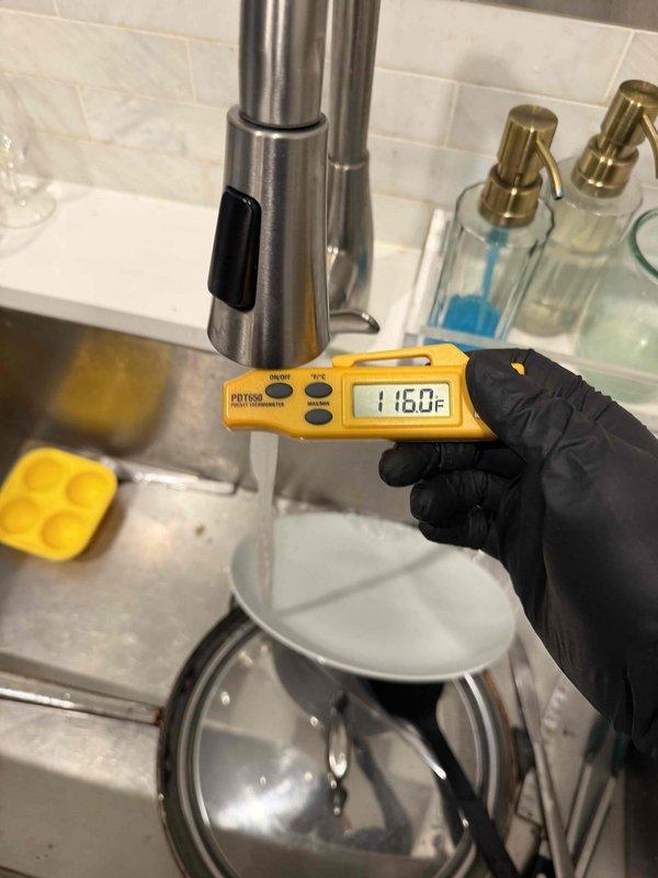 Responded to service call for tankless water heater displaying error code 11 and inconsistent hot water delivery. Upon diagnosis, identified ignition system failure preventing proper burner operation. Replaced faulty igniter assembly and flame rod electrode to restore reliable ignition sequence. Tested hot water output at kitchen fixture, confirming temperature stabilized at 116°F. Reviewed manufacturer parts specifications and verified all components functioning within normal parameters. System now operating without error codes and delivering consistent hot water throughout the home.