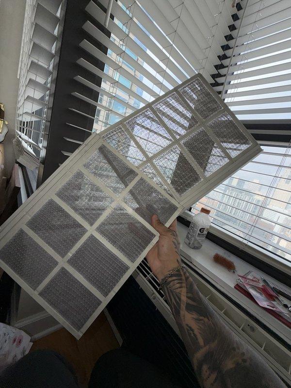 Performed routine AC tune-up maintenance on three 7-year-old HVAC units in high-rise condo. All systems operating properly with no reported issues. Inspected and replaced air filters on all three units as part of standard preventive maintenance protocol.