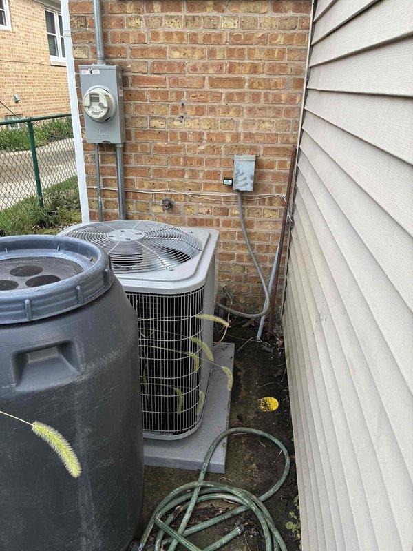 Completed full HVAC system replacement including furnace, condenser unit, evaporator coil, and thermostat upgrade to new Ecobee smart thermostat. Installed new electrical disconnect with whip, condensate pump with wet switches for proper drainage management, and whole-home surge protector for equipment protection. Removed existing non-functional humidifier from system, confirmed all ductwork connections, and verified proper refrigerant charge and airflow throughout the system. All equipment tested and operating within manufacturer specifications upon completion.